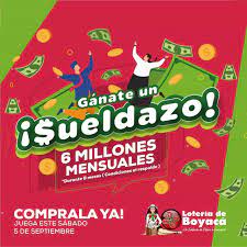 La lotería de boyacá juega todos los sábados a las 10:40 de la noche. Este Sabado Usted Tambien Se Puede Ganar Un Sueldazo Con La Loteria De Boyaca Boyaca 7 Dias