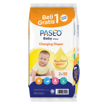 PASEO BB WIPES KUNING 50S