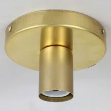 Lamp Parts Lighting Parts Chandelier Parts 1 Light Flush Surface Mount Raw Brass Fixture Fxfms01br Brass Fixtures Lamp Parts Fixtures