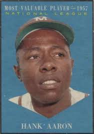 Hank Aaron 1957 MVP Topps 484