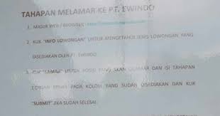 Jika anda tertarik dan sesuai dengan kualifikasi lowongankerja pt kao indonesia ini, kirim surat lamaran dan cv lengkap dengan pasfoto. Lowongan Operator Produksi Staff Pt Ewindo 2021