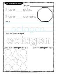 Download octagon shape cliparts and use any clip art,coloring,png graphics in your website, document or presentation. Elementary Octagon Shape Worksheets By Souly Natural Creations Tpt