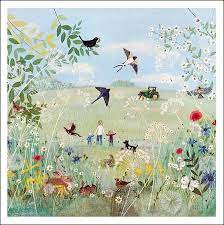 country life greeting card by lucy grossmith the card is left blank inside for your own greeting cute paintings naive art art