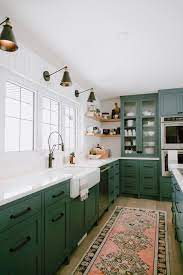 In the kitchen, the shade can add a touch of color amongst true neutrals. A Round Up Of The Best Green Kitchen Cabinet Paint Colors For The Hottest Bold Kitchen Color Tr Kitchen Cabinet Inspiration Green Kitchen Cabinets Bold Kitchen