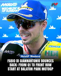 Fabio Di Giannantonio delivered a strong comeback in Hungary. After  struggling through Q1, the VR46 rider fought back in Q2 to secure third  place