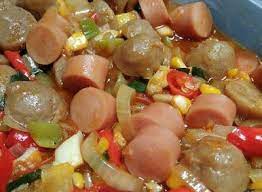 Tunggu beberapa saat sampai bumbu meresap. Tumis Bakso Sosis Pedas Manis Bakso Mitfood Agen Bakso