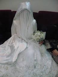 Bride With Niqab Gaun Pengantin Pernikahan
