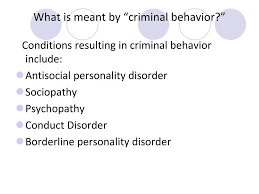 Notes: Criminal Psychology