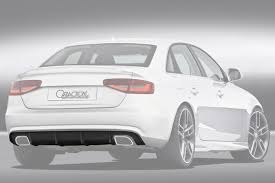 Caractere Rear Diffuser With Dual Exhaust Fits Audi A4 B8 5 2 0 Tfsi Bk Motorsport