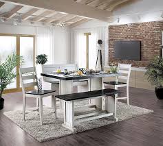A comfy 5pc dining set is a great choice for all your quiet family meals, while a large 9pc arrangement helps you transform. Nekoma 7 Piece Counter Height Dining Set In Espresso White Finish By Furniture Of America Foa Cm3195pt