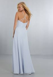 Chiffon Bridesmaids Dress With Keyhole Neckline Morilee
