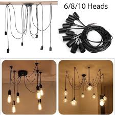 Check spelling or type a new query. 6 8 10 Heads 2m Vintage Industrial Ceiling Lamp Holder Pendant Bulb Socket Lamp Base Wish
