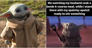New star wars series the mandalorian is midway through its first season on disney+, and since the show debuted in early november, breakout star baby yoda has dominated the internet. 15 Funniest Baby Yoda Looking Up Memes Screenrant