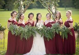Tom And Lexi S Wedding In Iron Mountain Michigan Wine Color Bridesmaid Dress Bridesmaid Bridesmaid Attire