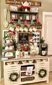 Rae Dunn Christmas Coffee Station Farmhouse Christmas Decor Christmas Home Rustic Christmas