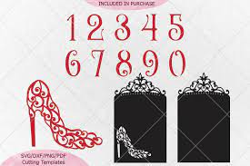 Download Wedding Table Numbers Svg Dxf Paper Cut Laser Cut Templates By Kartcreation Thehungryjpeg Com