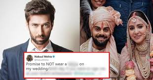 Nakuul Mehta Takes A Dig And Trolls Virat And Anushka For Not Choosing Manyavar Outfits Anushka sharma and virat kohli new manyavar ad after marriage. anushka for not choosing manyavar outfits