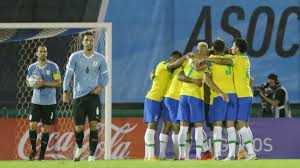 Complete overview of uruguay vs brazil (world cup qualification conmebol) including video replays, lineups, stats and fan opinion. Brazil Cruise To 4 Wins From Four As Cavani Sees Straight Red As Com
