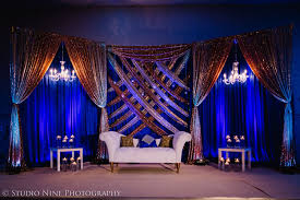Bold And Beautiful Imperial Decor Blue Gold Wedding Navy Blue And Gold Wedding Reception Backdrop