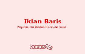 Iklan Baris Pengertian Ciri Ciri Cara Membuat Dan Contoh