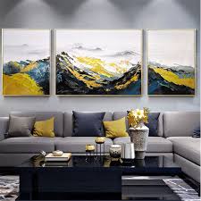 3 Pieces Abstract Painting Original Acrylic Canvas Wall Art Etsy Living Room Canvas Living Room Art Canvas Art Wall Decor