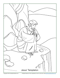 Jesus Temptation Coloring Page Pages Jesus Coloring Pages Childrens Bible Activities Bible Coloring Pages