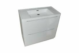 Waschbecken stand waschtisch freistehendes kunststein waschtisch bodenstehend, quartz, mineralguss waschtischunterschrank whiz | spa. Waschtisch Bodenstehend Sf 90 Cm Weiss 2 Schubladen Badmobel Set Ebay