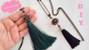 Cevsen Kolye Yapimi Puskullu Model Diy Crystal Necklace Making Diamond Cross Necklaces Crystal Necklace Simple Jewelry