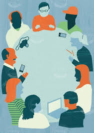 The weakest position is at the end of the table on the same side as the chair. Different People Are Sitting Around A Big Table Illustration Price Minty