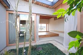 It is constructed of timber. A Modern Japanese Courtyard House Mitsutomo Matsunami Small House Bliss