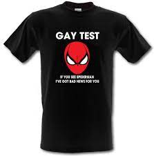 GAY TEST If you see SPIDERMAN Heavy Cotton T-shirt Sizes:Small -XXL | eBay