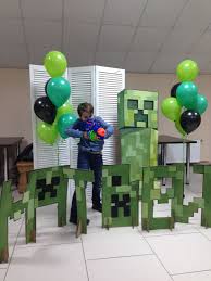 как украсить комнату на день рождения ребенка 5 лет мальчику Majnkraft Fotozona Minecraft Ball Exercises Decor