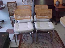 4 Chromcraft Marcel Breuer Cantilever Cane Back Chrome Chairs Chrome Chair Chair Furniture