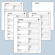 1 für adressen und telefonnummern Printable Address Book Organizer Pdf Address Book Template Book Template Book Organization