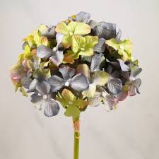 Silk Hydrangea Flowers Vintage Blue Artificial Flowers