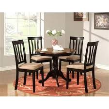 East West Furniture Anti3 Blk C 3 Piece Antique Round Kitchen 36 In Table And 2 Chairs With Microfiber Upholstered Seat Walmart Com Kitchen Table Settings Round Kitchen Table Antique Dining Tables
