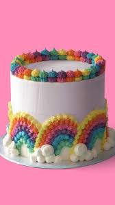 Rainbow Cloud Cake Recipe Rainbow Layer Cakes Cloud Cake Rainbow Birthday Cake