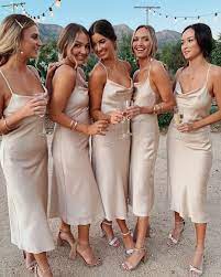 Show Me Your Mumu On Instagram Champagne Is The New Black The Perfect B Tea Length Bridesmaid Dresses Champagne Bridesmaid Dresses Simple Bridesmaid Dresses