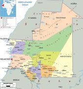 Podrobnaya Krupnaya Politicheskaya Karta Mavritanii S Ukazaniem Gorodov Gorodov Shtatov Provincij I Granic S Sosednimi Stranami Political Map Map Mauritania