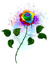 Rainbow Rose Art Print By Blackmoon9 X Small Rainbow Roses Rose Art Bright Paintings