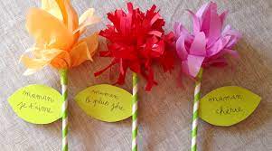 Le bouquet de fleurs en papier - Activités manuelles pour la fête des mères  / pères | Grandir avec Nathan
