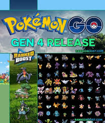 Pokemon Go Generation 4 Release Update Gen 4 Pkmn Go