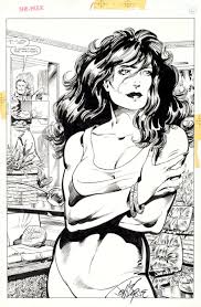 Download or print this amazing coloring page: John Byrne Draws Sensational She Hulk Graphic Novel Page 4 By John