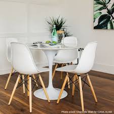 This will help to make sure you can comfortably slide a chair out from underneath the table. Flute Dining Table Round Condo Size Briers Staging
