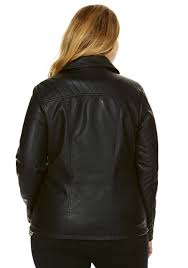 Clothing At Tesco F F True Detachable Faux Fur Collar Leather Look Plus Size Biker Jacket Jackets Plus Size W Fashion Outfits Fashion Clothes For Women