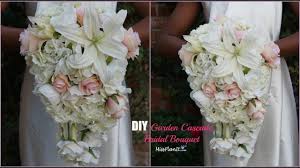 Usually the dimensions of this bouquet are quite big; Diy Garden Cascading Bridal Wedding Bouquet Diy Wedding Bouquet Diy Tutorial