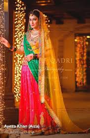 Aiza Khan Mehndi Wedding Dress Mehndi Dress Pakistani Wedding Dresses Ayeza Khan Wedding