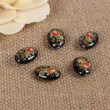 Embroidery colorful floral pattern with roses, japanese tiger. Acrylic Spacer Japan Painting Vintage Japanese Tensha Beads Oval Black Red Rose Flower Pattern About 19mm X 14mm 5 Pcs Buy At The Price Of 1 70 In Aliexpress Com Imall Com