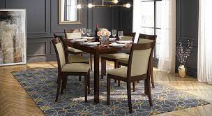 Solid industrial design and creative technical solution are the core values in this brand. Vanalen 4 To 6 Extendable Dalla 6 Seater Glass Top Dining Table Set Urban Ladder
