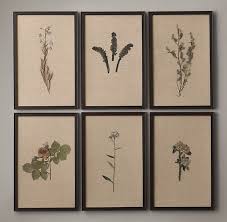 Hand Pressed Botanicals On Linen Ivory Gardenista Pressed Botanical Art Pressed Botanicals Pressed Flower Art